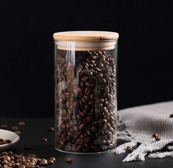 Glass airtight storage jar