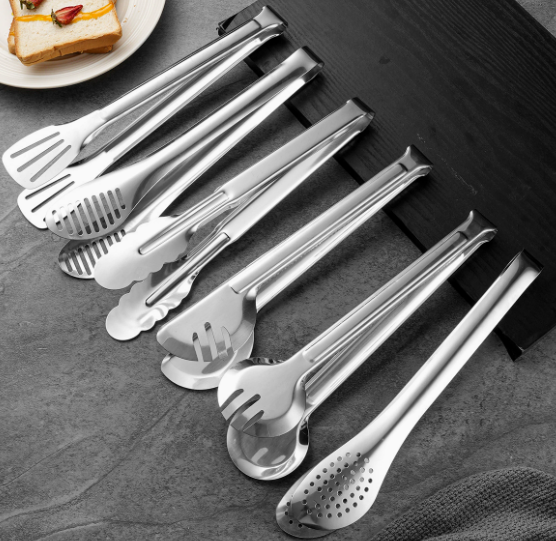Stainless steel bread tongs